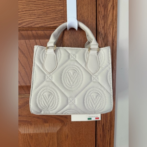 NWT Valentino Orlandi White Mini Purse/Tote/Crossbody with Thick Strap - Picture 2 of 9